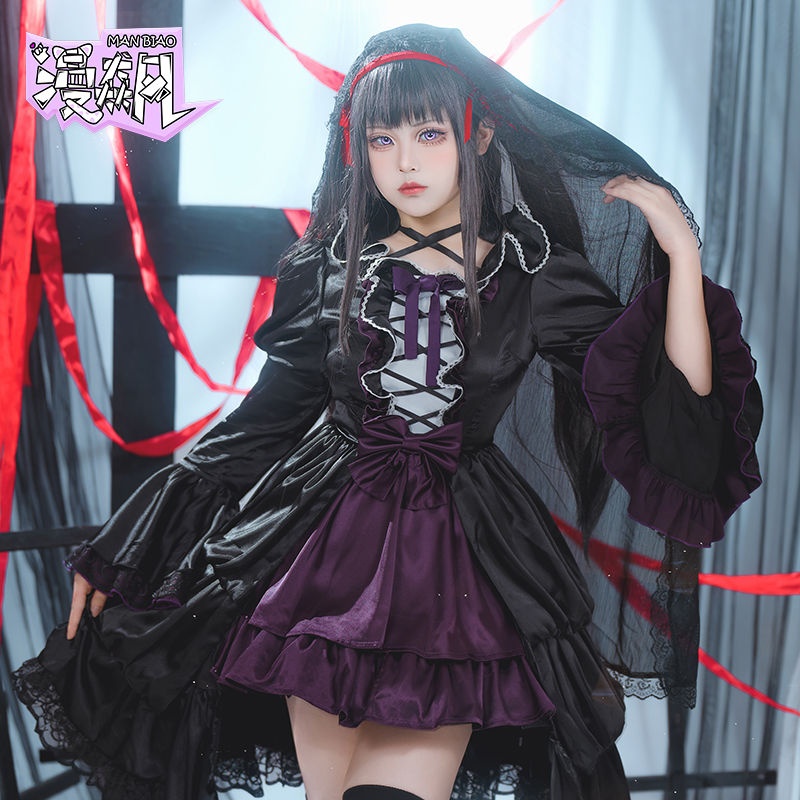 Anime Cosplay For Halloween - Akemi Homura Cosplay Costume Puella Magi