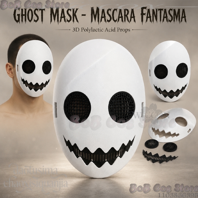 Ghost Mask Mascara Fantasma 3D - Anime Cosplay Events 2026 ulasan dan harga