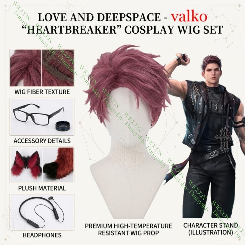 Love And Deepspace Valko Cospl - Anime Cosplay Glasses ulasan dan harga