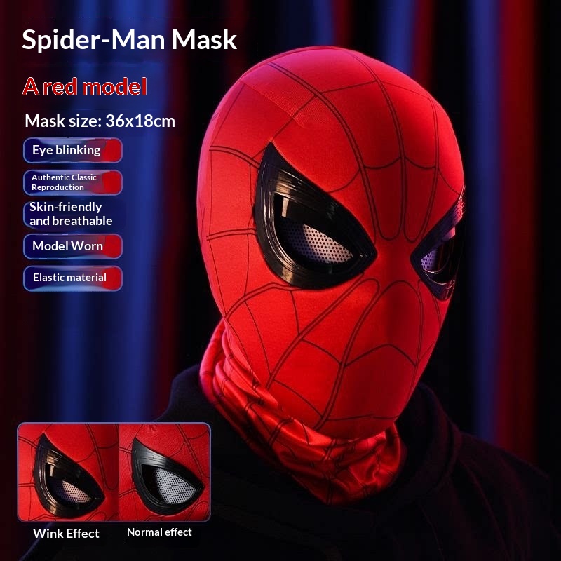 스파이더맨 Spider-Man Headgear Mova - Anime Cosplay Eyes ulasan dan harga