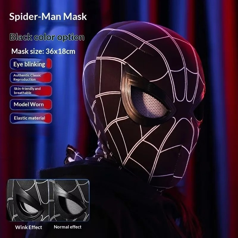 스파이더맨 Spider-Man Headgear Mova - Anime Cosplay Eyes ulasan dan harga