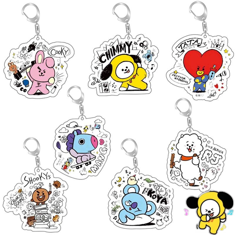 BT21 anime cartoon cute acryli - Anime Cosplay Girlfriend ulasan dan harga