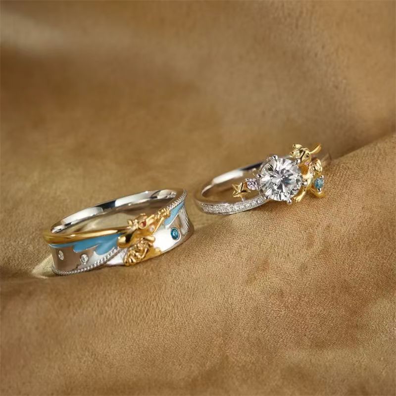 Pokémon Riolu Couple Rings - C - Anime Cosplay For Couples ulasan dan harga