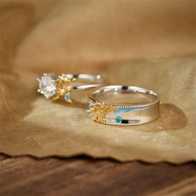 Pokémon Riolu Couple Rings - C - Anime Cosplay For Couples ulasan dan harga