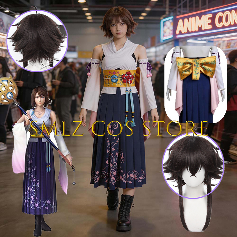 Smlz FFX Yuna Cosplay Anime FF - Anime Cosplay For Halloween ulasan dan harga