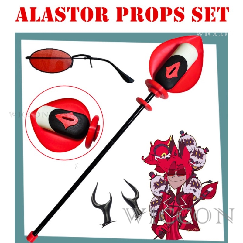 Alastor Cosplay Microphone Can - Anime Cosplay Glasses ulasan dan harga